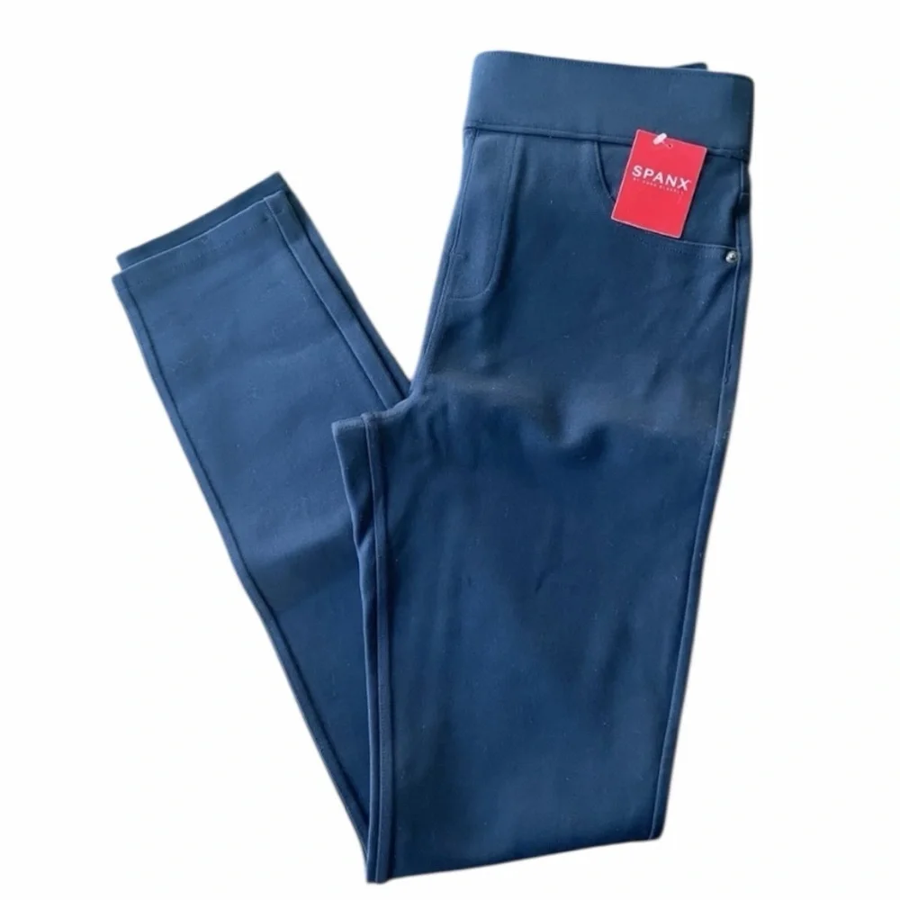 SPANX Blue Jean Colour Leggings - Size Small - Picture 1 of 7